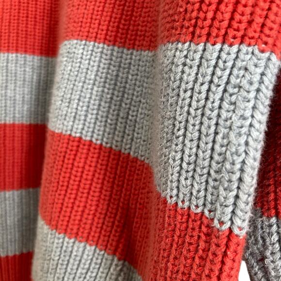 Kids Hanna Anderson Red Green Striped Cotton Knit Kidcore Colorful Sweater Sz 12 - Picture 14 of 16